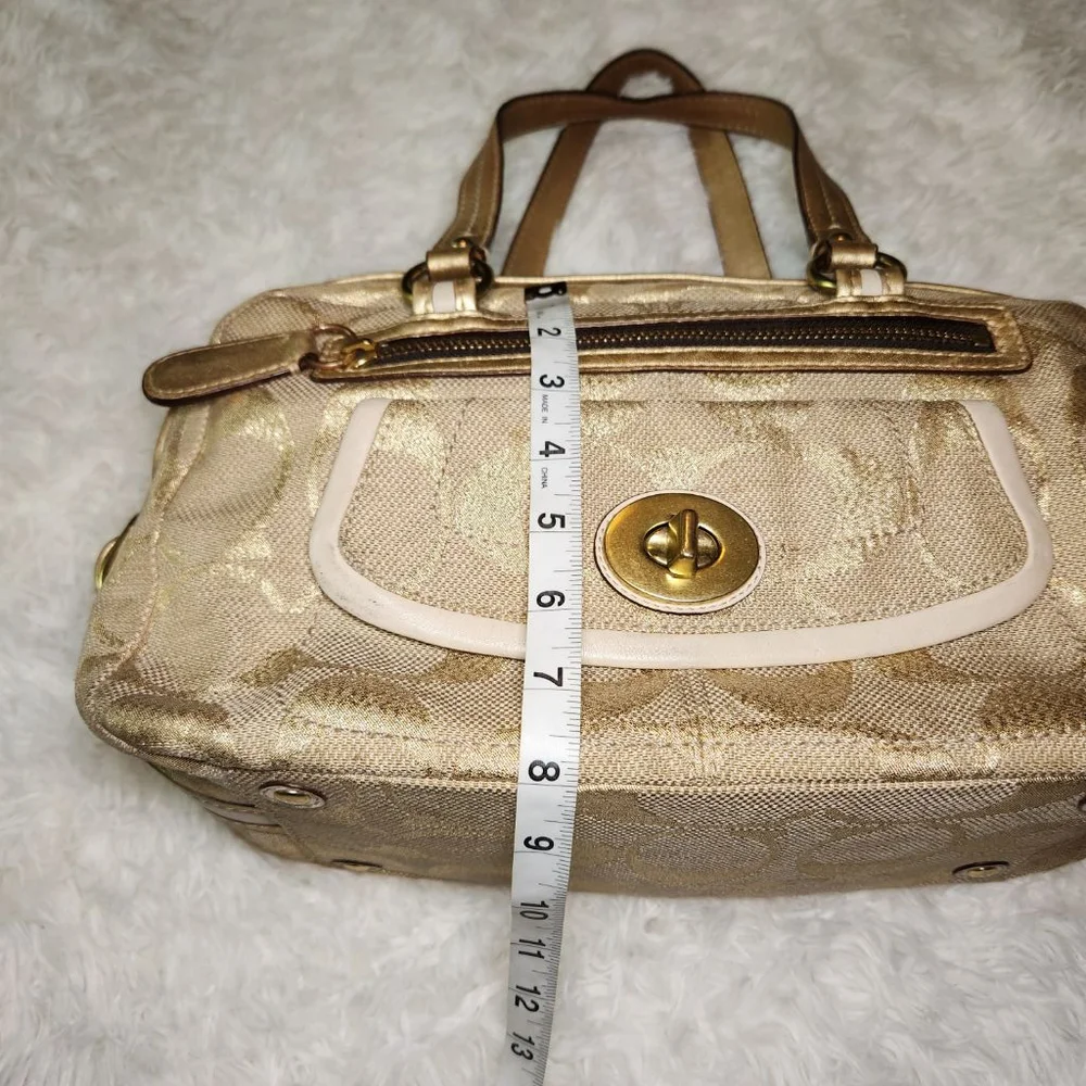 Coach Poppy Signature Bonnie Double Zip Top Handle Satchel - Picture 8 of 12